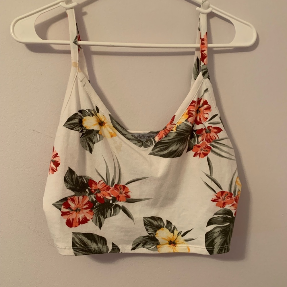Flora print crop top